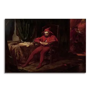 Trendy Poster-Stanczyk During a Ball at the Court of Queen Art Print Jan Matejko Oil Painting Decor Colorful Room Gifts Decoration Ornaments Artistic Wall