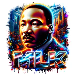 MLK DTF Transfer for T-Shirts - Vibrant Design for Customizable Clothing