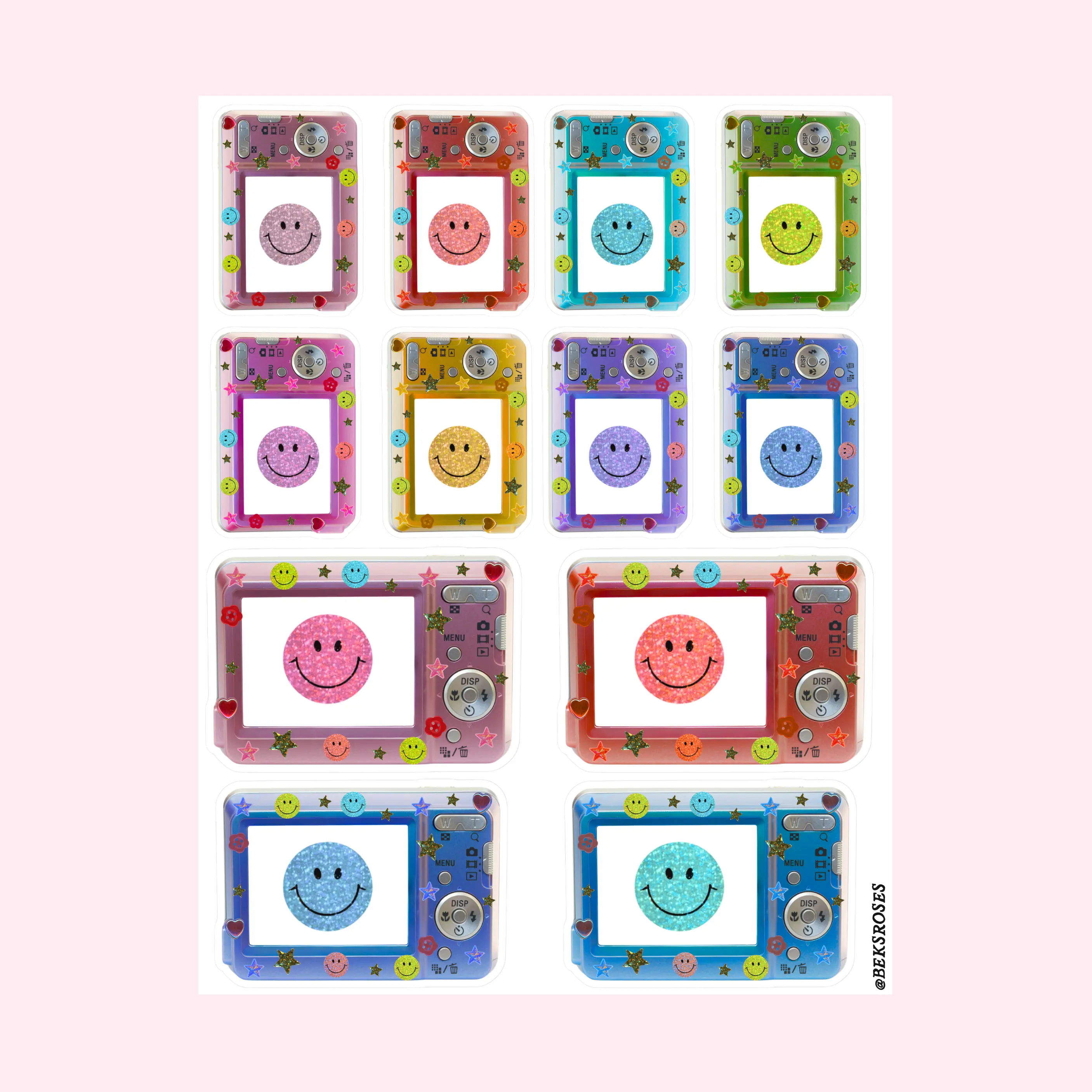 Camera Frames Large Sticker Sheet