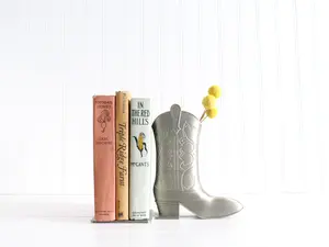 Cowboy Boot Bookend, Country Western Home Decor, Cowgirl Bookshelf