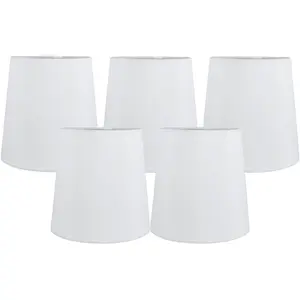 Meriville Faux Silk Clip On Chandelier Lamp Shades, 4-inch by 5-inch by 5-inch