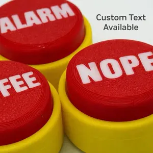 Custom Funny Button Fidget – Personalized Desk Toy – Panic Nope Coffee Buttons – Office Gift – Stress Relief Clicker