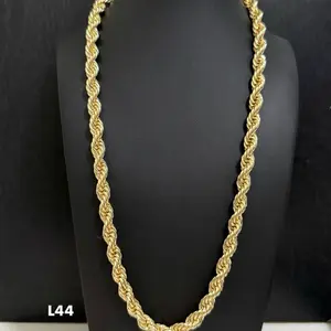 8mm 24” 14K Gold Filled Rope Chain Necklace (NOT SOLID GOLD) | Non-Tarnish, Water Resistant, Heavy Statement Chain