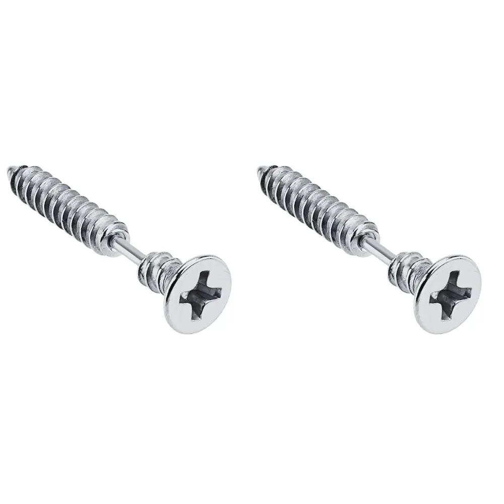 Screw Stud Earrings - Pair - 316L Stainless Steel Screw Stud Earrings - Pair - 316L Stainless Steel