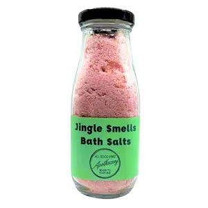 Jingle Smells Christmas Bath Salts - 10 oz. with Peppermint Essential Oils clean body Body Care Aroma spa gift