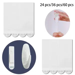 Refill Strips, Double Sided Adhesive Strips Damage Free, Water-Resistant Replacement Hanging Strips for Indoor Hooks, Holiday Posters and Decorations, Double Sided Tapes
