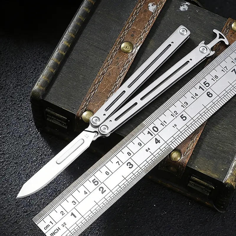 Stainless Steel Foldable Kitchen Knife, Multi-Purpose Cutter for Package Unboxing and Fruit Cutting, Knives