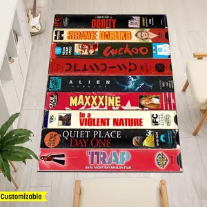 Horror VHS Rug, Movie Rug, Cinema Rug,Film Rug,Retro Vhs Rug