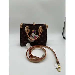 Pre-owned Louis Vuitton canvas Tote Bags Monogram Murakami Sac Plat BB Tote Bag (JM1185)
