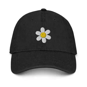 Pickleball Flower Denim Hat, Sports Cap, Vintage Style Headwear, Durable & Stylish, Gift for Players, Trending Game Accessory, Comfort Meets Cool