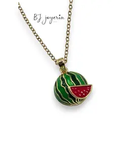 COPPER CHAIN WITH WATERMELON PENDANT (0592)