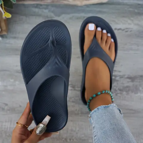 Women's Arch Support Thong Slippers, Thick Sole Soft Pad Cloud Sandals, Summer Beach Home Casual Footwear, Comfortable and Stylish, Orthotic Sandals