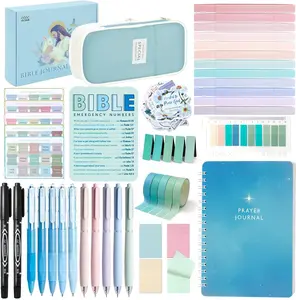 Bible Study Supplies Journaling Kit for Women with Prayer Journal Pencil Case and Accessories