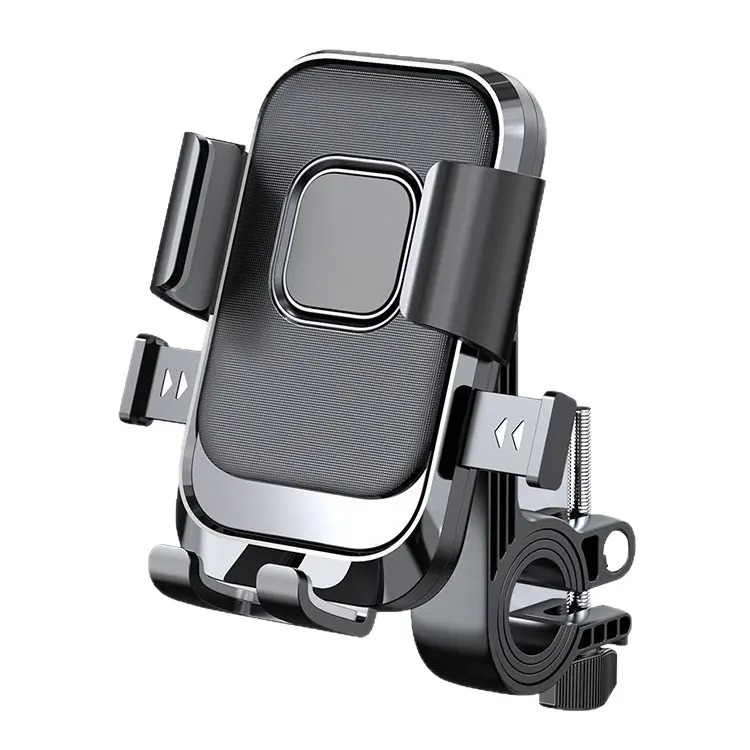 LOOKRUN Motorcycle Phone Holder - Secure Anti-Slip Handlebar Mount with Auto-Locking Arms, Quick Release, Easy Installation, Universal for Bikes, E-Bikes, Scooters