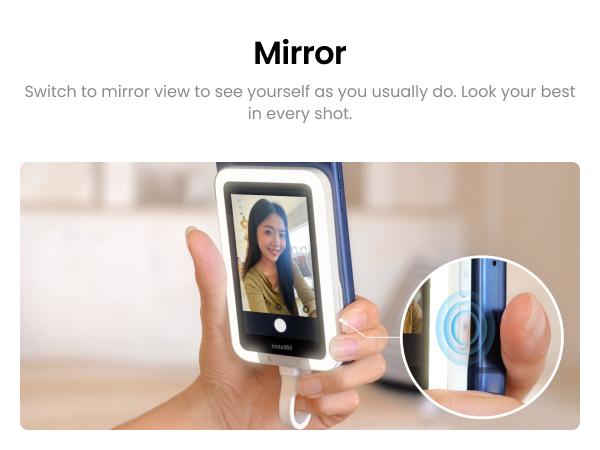 Insta360 Snap Selfie Screen - 4K Magnetic Selfie Monitor Screen for Selfie, Vlogging, Compatible vith iPhone & Android, Touchscreen Control, Wired Instant Connection