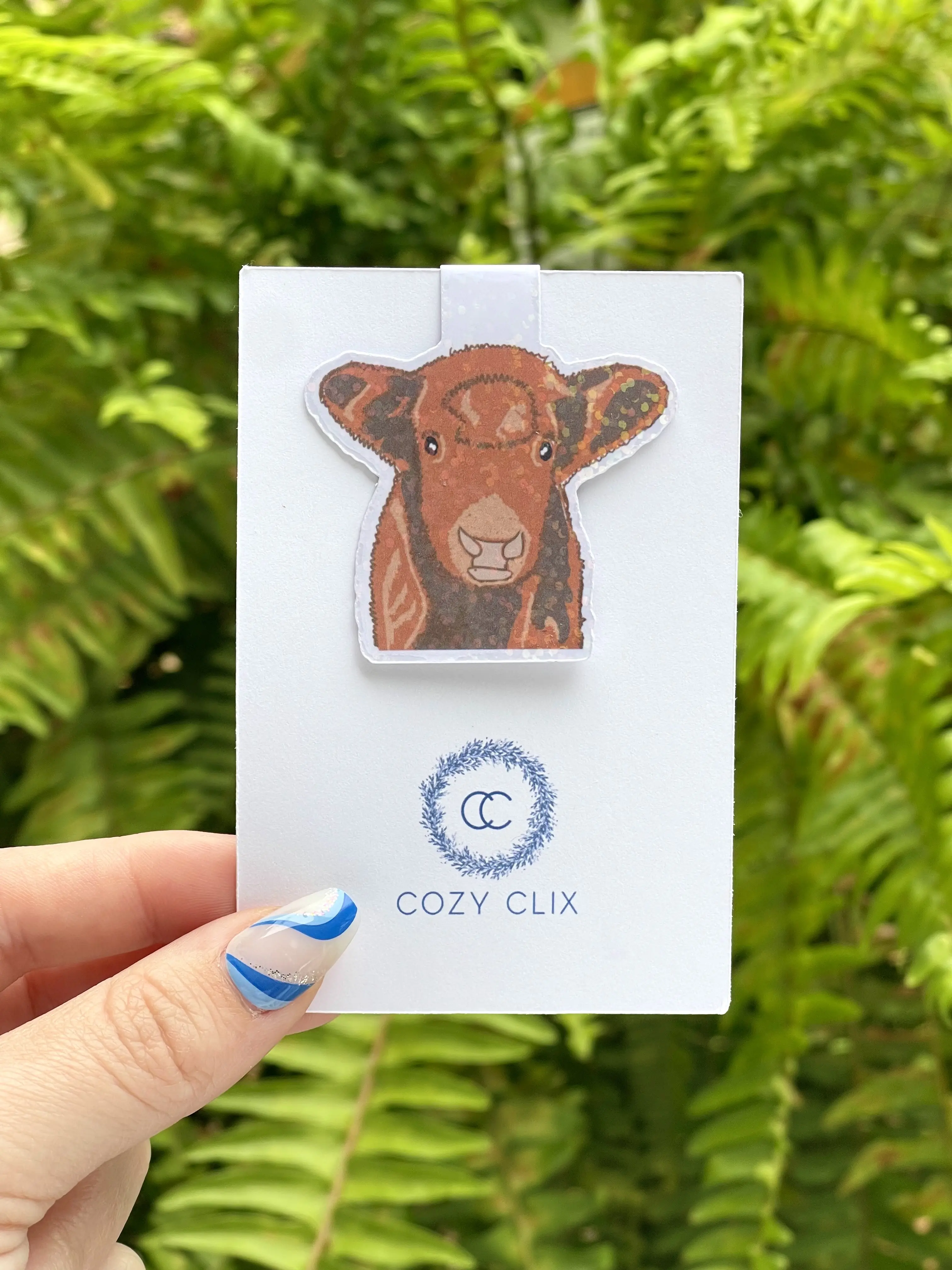 Fuzzy Cow - Magnetic Bookmark for Book Lovers