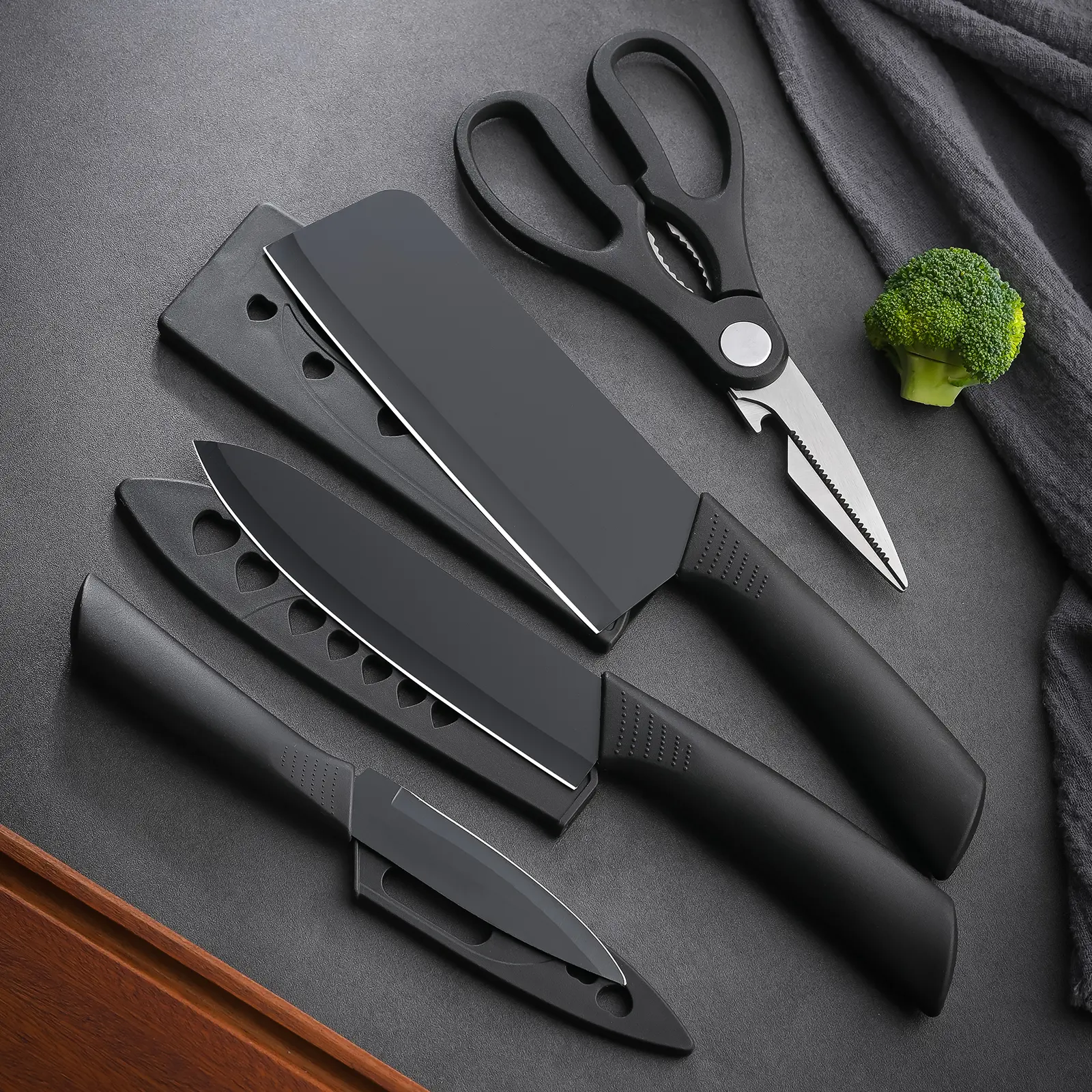 Kitchen Mini Set, Fruit Knife, Scissors, Convenient Small Cookware, Easy to Carry for Camping