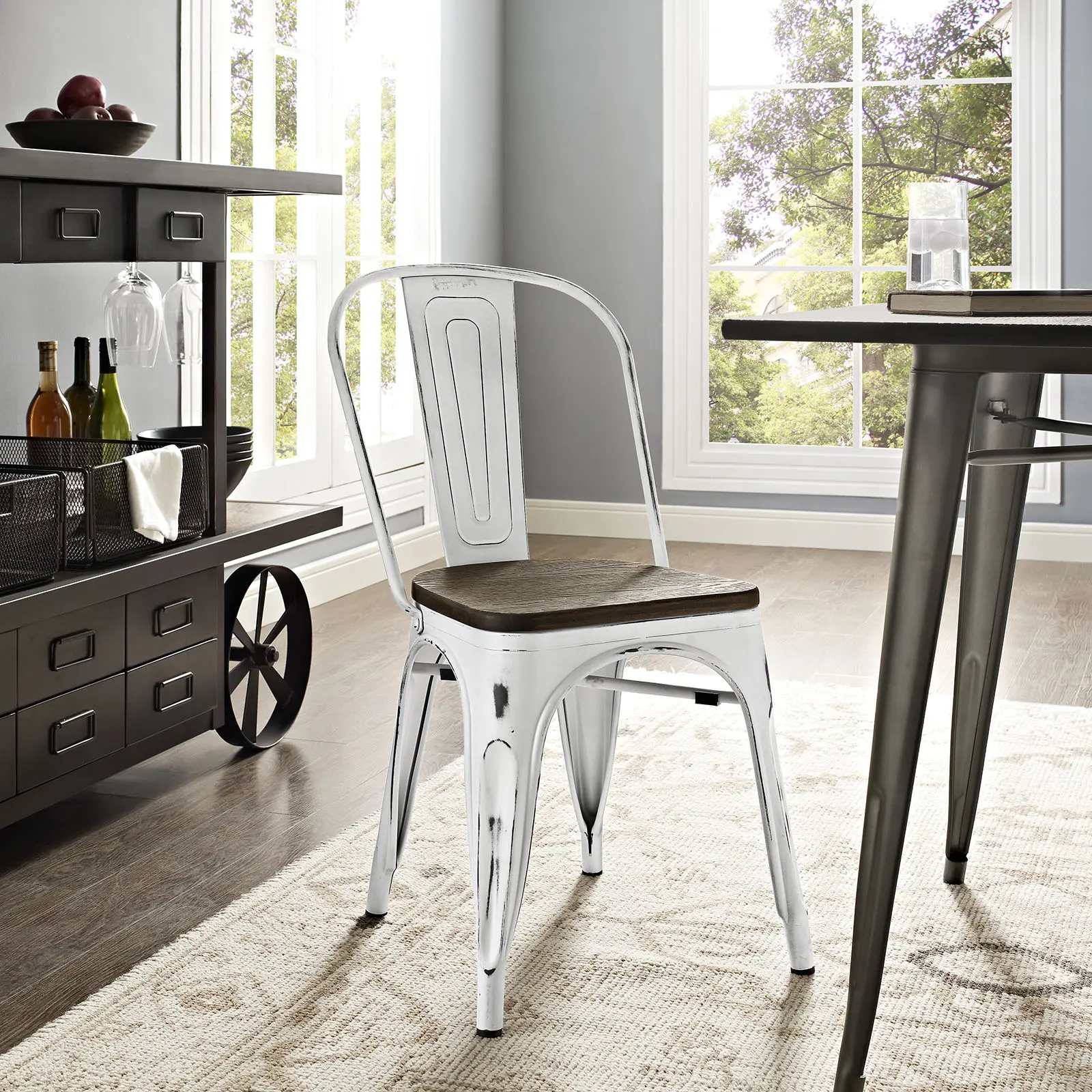 Modway Promenade Bamboo Side Chair in White Modway Promenade Bamboo Side Chair in White