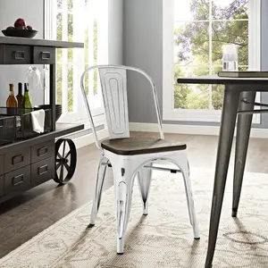 Modway Promenade Bamboo Side Chair in White