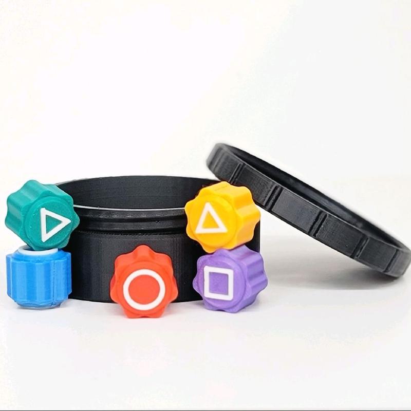 Squid Game Gonggi + Container + Traditional Korean Jacks Board Game, Mini-Game for Collectors & Cosplay, Perfect Gift, Stone Catching Game Gong Gi