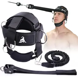Adjustable  Harness with Pulley System & Resistance Bands - Multi-Directional  Weight Lifting  for Strength, Stability & Posture - Padded  Strap for Athletes & Fitness