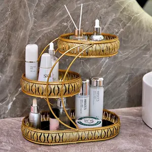 Luxury Washstand Cosmetic Storage Desktop Three-Tier Organizer, No Installation Required, Modern Bathroom Essentials, Home Decor Organiser