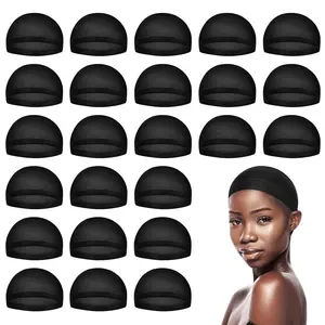 Black Wig Caps 24 PCS Women Stocking Cap Wigs Hair Cap Wigs