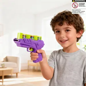 Foam Launcher Interactive Competition Toy, Indoor Outdoor Parent-Child Gift for Boys Girls, Includes 25 Random Color Discs