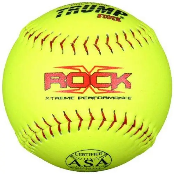 Trump MP-ROCK-ASA-11-Y Series 11 in. ASA Composite Leather Softball - 5.5 lbs., ASA Certified, 375 Comp, 0.44 Core for Sports & Baseballs Activities, Asa Stamp