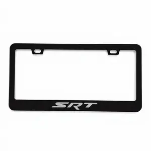 Performance SRT Inspired License Plate Cover | Black Stainless Steel, Weatherproof