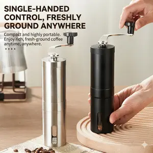 Hand-crank coffee grinder, portable manual grinder for home use, dedicated coffee powder grinding device for pour-over coffee