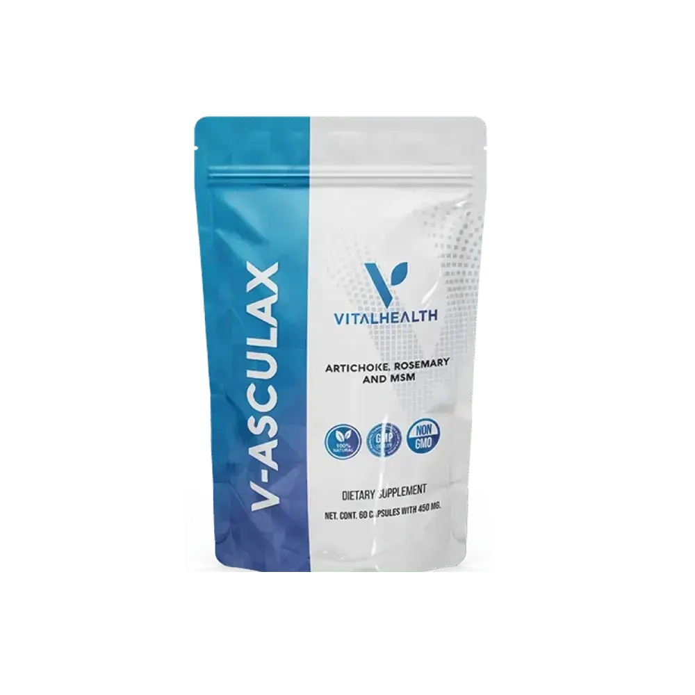 V-Asculax - The Flow Enhancer - 60 Capsules | MSM, Rosemary, Artichoke & Horsetail Plant-Based Formula | Dietary Supplement for Skin, Tissue & Circulatory Wellness Support