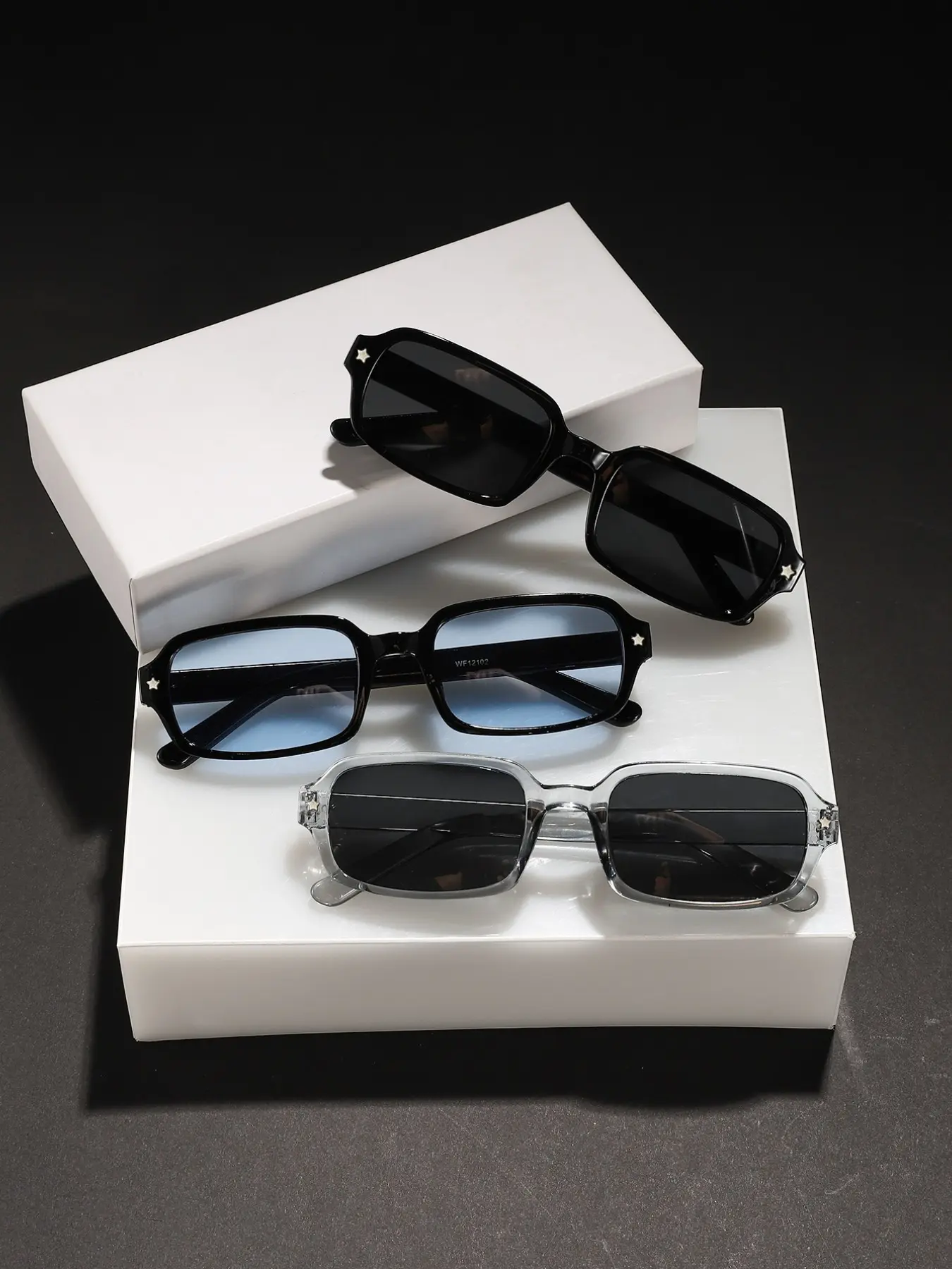 3 Pcs Men's Retro Rectangular Sunglasses Set, Trendy Vintage Sunglasses, HD Colored Lenses, Lightweight Durable, Perfect for Street Style and Daily Wear, Trendy Rectangle Sunglasses