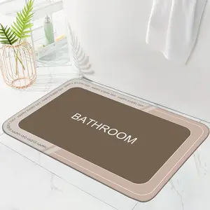 Diatomaceous Earth Bath Mat, Non-Slip and Quick Drying Mat, Water Absorbent Rubber Backing for Shower and Kitchen