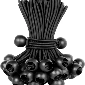 Ball Head Bungee Cord, 50pcs/set 6 Inch UV Protection Wear-resistant Heavy Duty Bungee Cord, Canopy Tarp Tie Down Bungee Ball