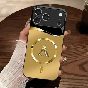 Suitable for [iPhone 17 Pro Max] high-end MagSafe phone case🥰，Features a magnetic attachment function, with all 26 letters available for you to choose from. YM99