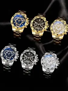 6-piece men's exquisite watch set, men's business high-end quartz men's watch set, Business Fashion Watches, Quartz Analog Watch