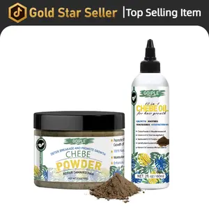 Goiple All-Natural Hair Growth Treatment African Chebe Powder and Oil Moisturizer to Strengthen Hair Reduce Breakage Intensive Scalp Care