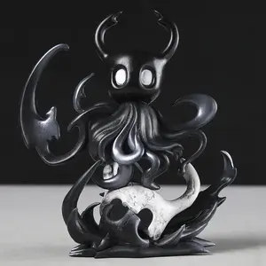 Goth Black Squid Game PVC Figure 🐙 - Collectible Action Figurine Desk/Car Decoration with Glowing Red Eyes, Curved Trident & Skull Hand, Black Friday Deal: Ideal Halloween Gift for Gamers & Collectors Action Figures 🎁