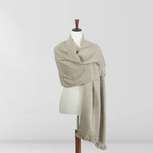 Canelo  - Beige Alpaca Wool Shawl, Handmade Alpaca Wool Shawl, Warm and Soft Wrap, Pashmina