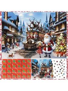 Children's puzzle, adult puzzle, Santa Claus puzzle, fun Christmas games, gift wall decoration