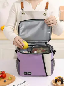 Waterproof Lunch Bag, Insulated Lunch Bag with Adjustable Shoulder Strap, Lunch Cooler Bag, Large Capacity Lunch Box Bag for Work & Picnic, Cool Box