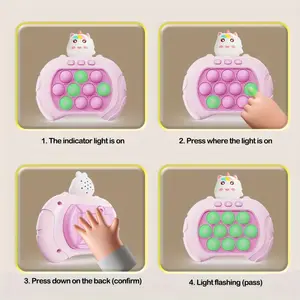 Popping Quick Push Game Console, Pop-up Game Fidget Toy, Pop It Game Controller, Gift Stress Relief Model, Stress Anxiety Relief Sensory Toy, Round, Birthday Gift, Christmas Gift