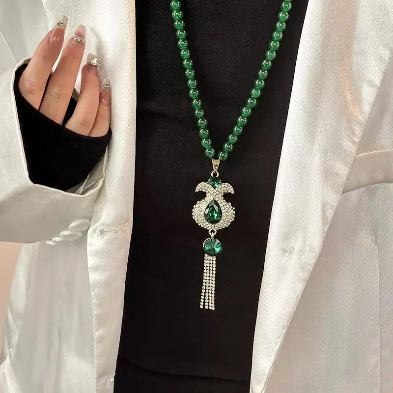 Long Necklace | High-End Sweater Chain | Elegant and Luxurious | Pendant | Retro Ethnic Style | Versatile