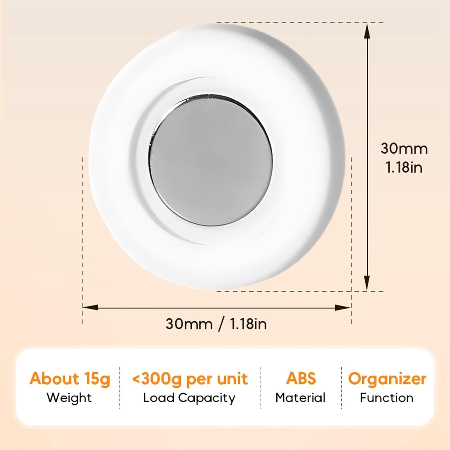 10 Pack No-Drill Magnetic Wall Mount Organizer 1.18” Remote Control Storage Set for TV, Fan, Air Conditioner