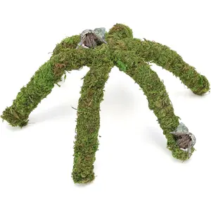 12 Inch Hermit Crab Climbing Toys for Tank, Fake Moss Hermit Crab Habitat Tank Accessories, Pet Snail Climbing Toys, Ideal Snail Terrarium Accessories (Natural Green, 12 Inch)