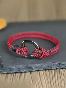 Men's Paracord Bracelet with Detachable Rope, D-Ring Climbing Buckle, Outdoor Survival Handmade Jewelry Gift for Him