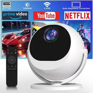 XBJ BL360 Portable Projector,4K Decoding Mini Smart Projector XBJ BL360, Dual WiFi & BT 6.0, Auto Keystone, Portable Home Projector for Bedroom & Dorm