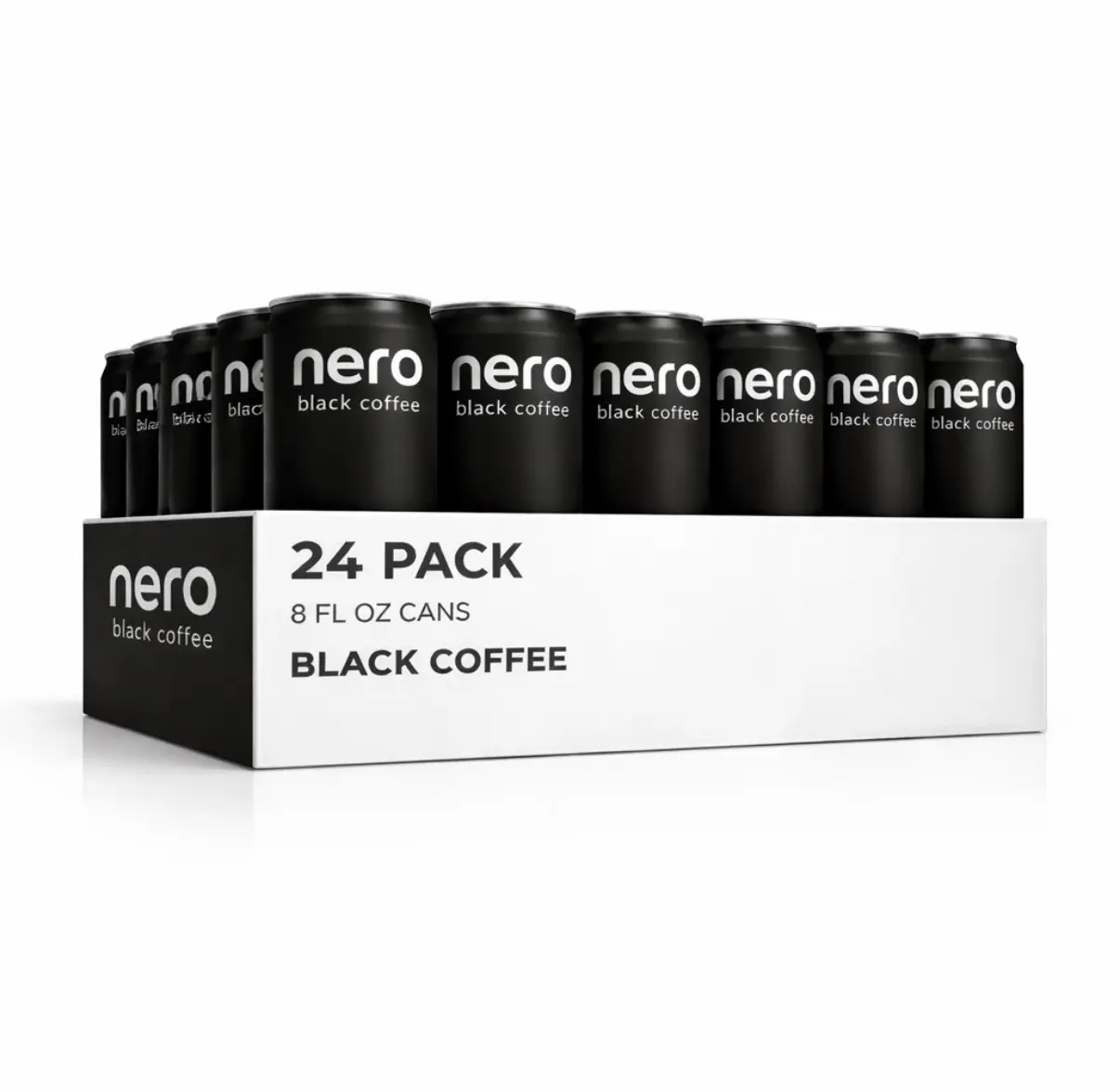 Nero Black Coffee – Ready-to-Drink Unsweetened Iced Coffee, 100mg Caffeine, 8 fl oz Black Coffee Can - 24 Pack