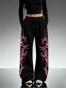Women's Loose Casual Wide Leg Pants, Boho Festival Trousers, Fashion Floral Pattern Print, All Seasons Spring Autumn Summer, Comfortable Daily Wear